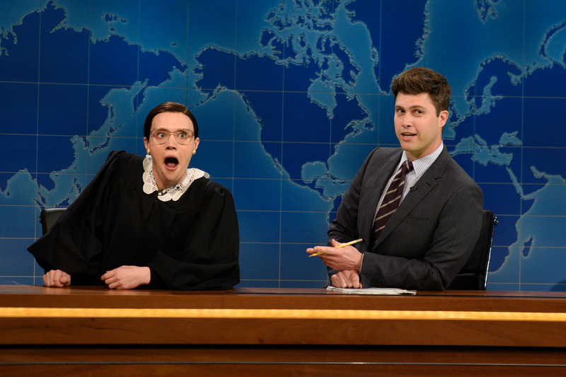 Kate McKinnon as Ruth Bader Ginsburg on SNL (Screenshot: NBC)